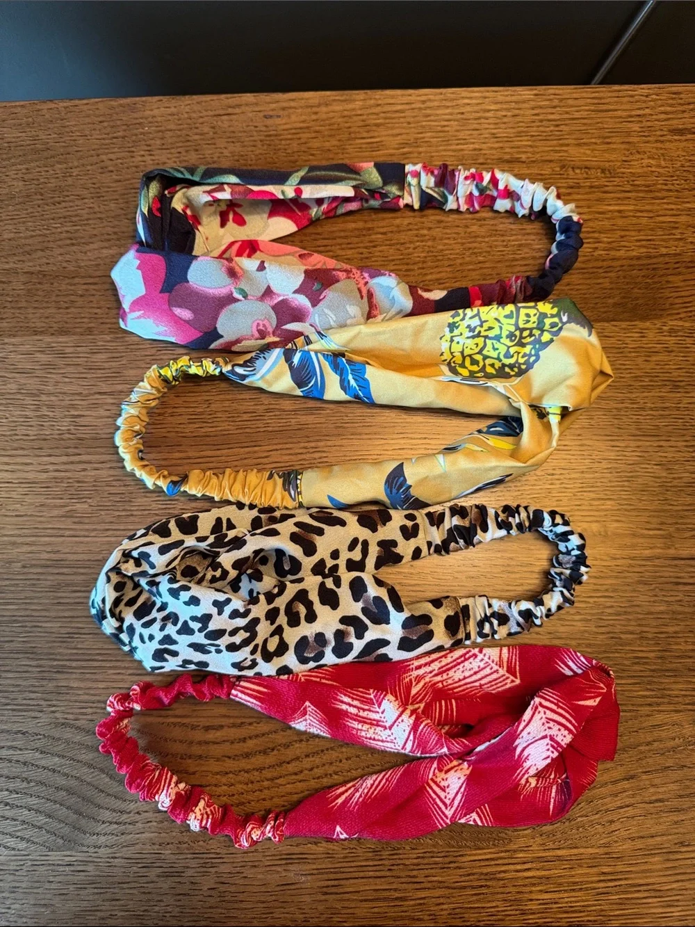 Pack of 4 Women's Printed Elastic Headbands - Multicolor